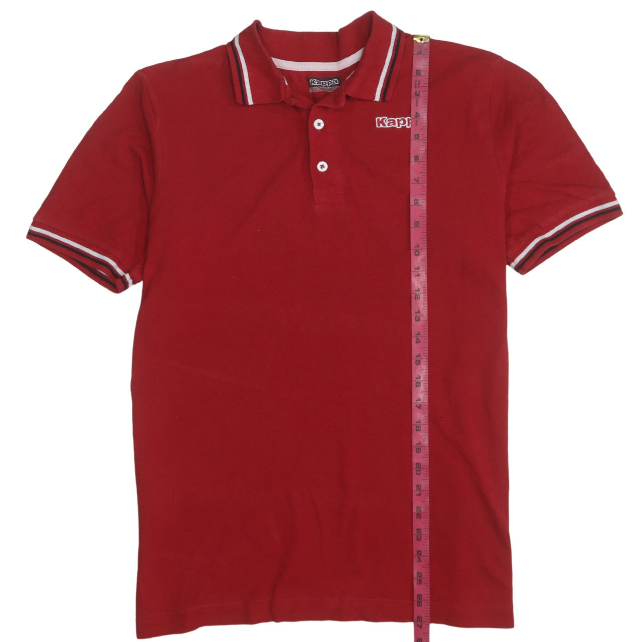 Kappa Men's Red Short Sleeve Polo Shirt Size M 100% Cotton
