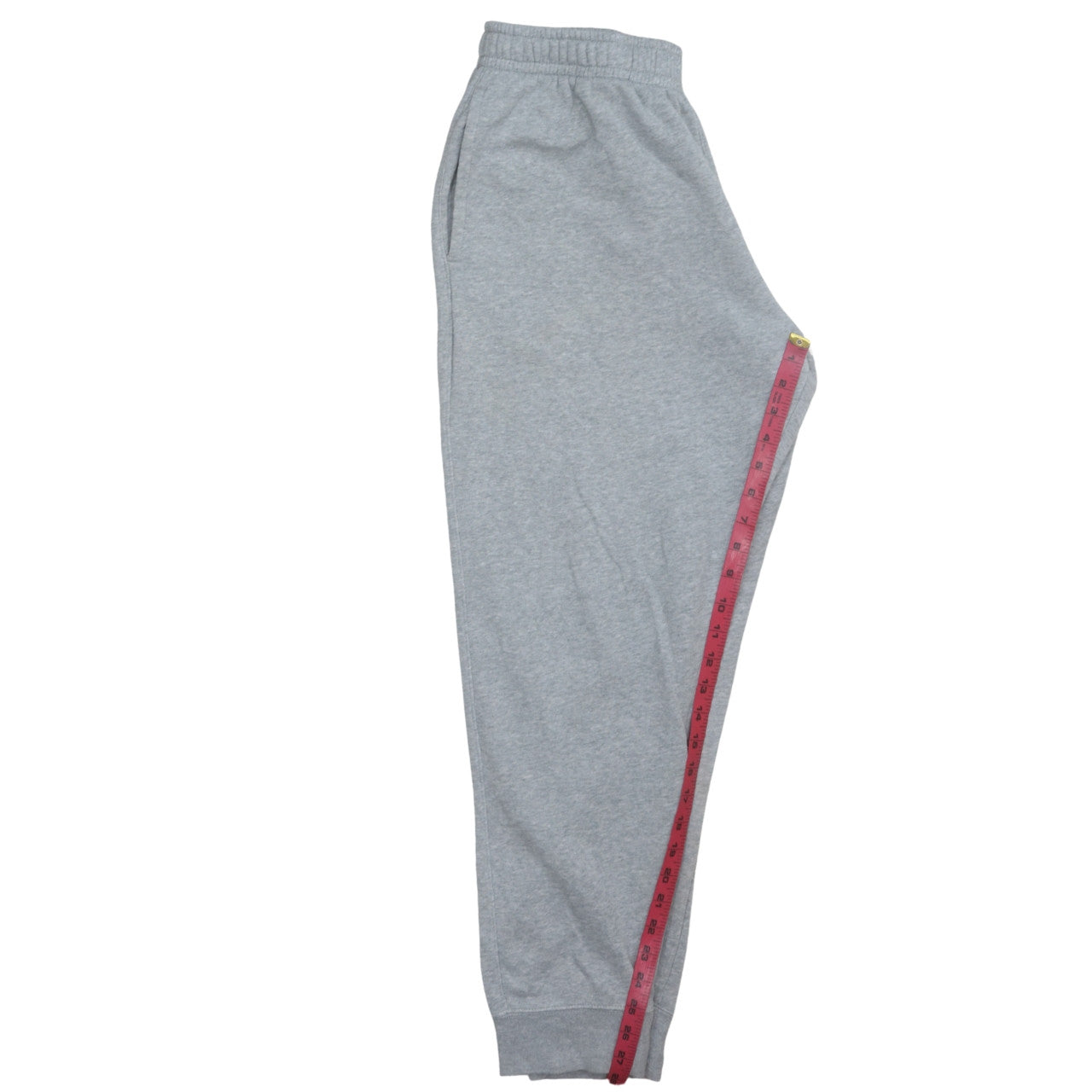 Nike Men Grey Jogger Sweatpants L Regular Fit Fleece Activewear