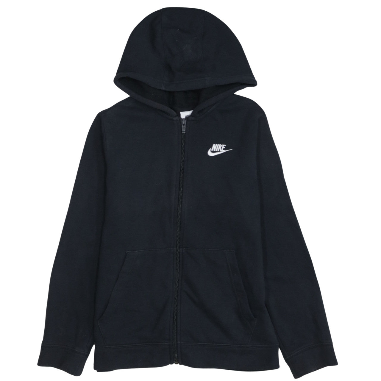 Nike Boys Black Full Zip Fleece Hoodie Size L 147-158cm