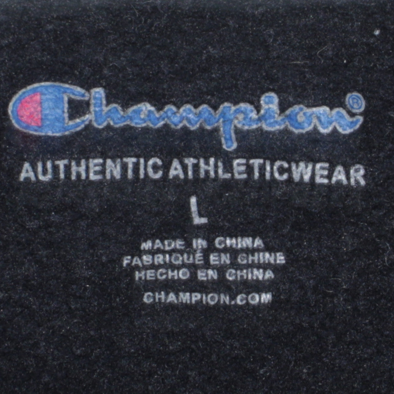 Champion Boys Black Pullover Hoodie L Logo Embroidered Fleece Sweatshirt