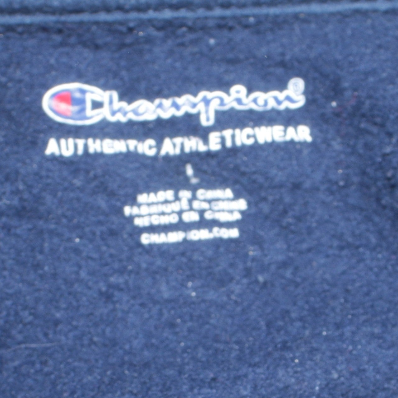Champion Boys Blue Pullover Sweatshirt L Logo Embroidered Fleece