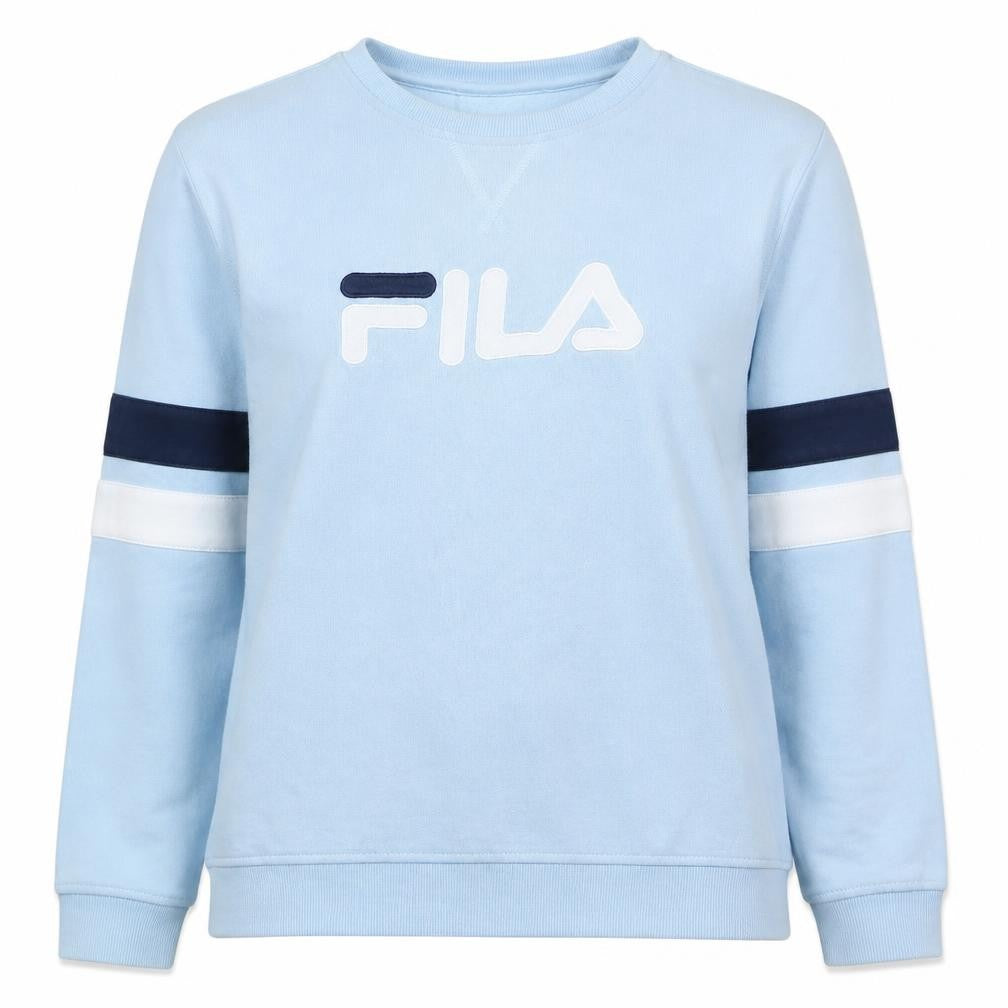 Fila Womens Light Blue Crew Neck Logo Sweatshirt XL