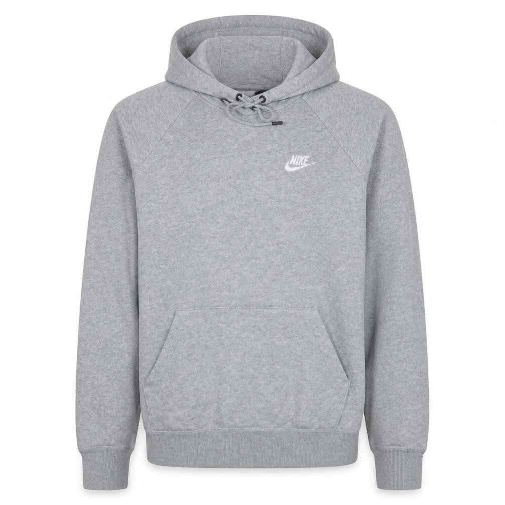 Nike Men's Grey Small Pullover Hoodie Regular Fit Logo Fleece