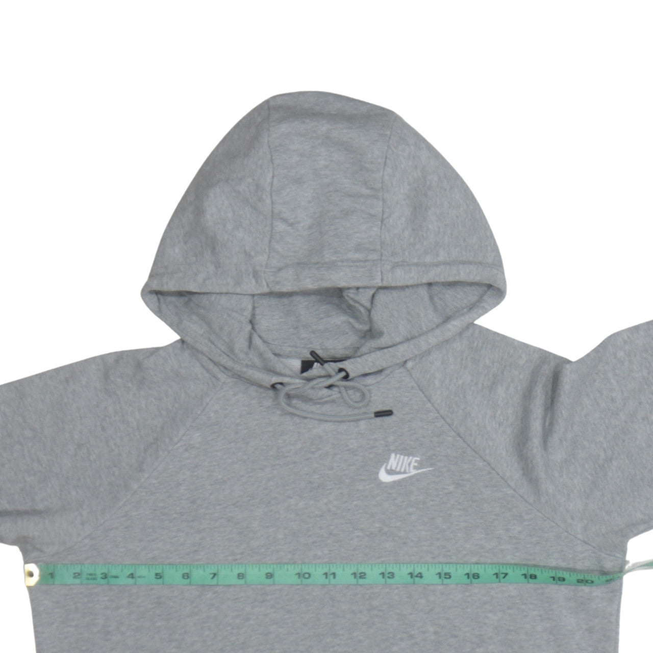 Nike Men's Grey Small Pullover Hoodie Regular Fit Logo Fleece