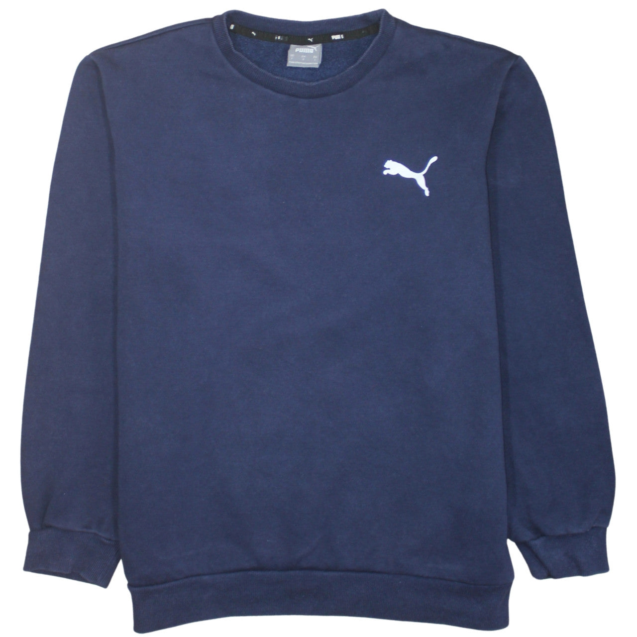 Puma Mens Blue Crew Neck Pullover Sweatshirt Size L