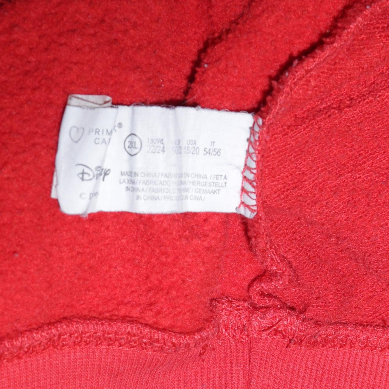 Disney Women's Red Mickey Mouse Pullover Hoodie Size 2XL