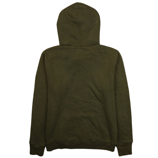 FILA Womens Green Pullover Hoodie Size L Logo Casual Sweatshirt