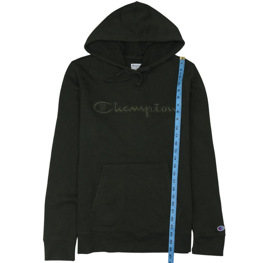 Champion Men's Green Pullover Hoodie M Embroidered Logo Fleece