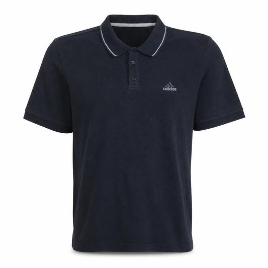 Adidas Men's Black Cotton Blend Polo Shirt Size L Regular Fit