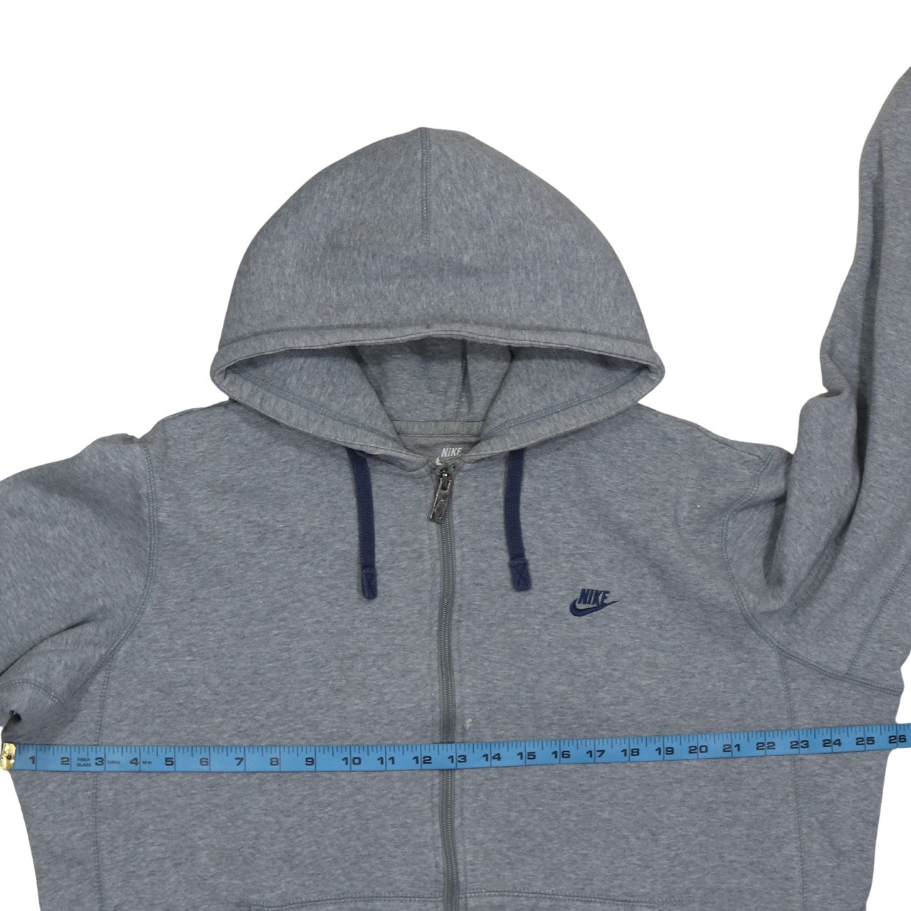 Nike Men's Grey Full Zip Fleece Hoodie XL