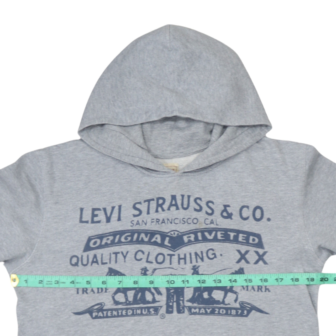 Levi's Boys Grey Hoodie Pullover 16 Years Cotton Graphic Print