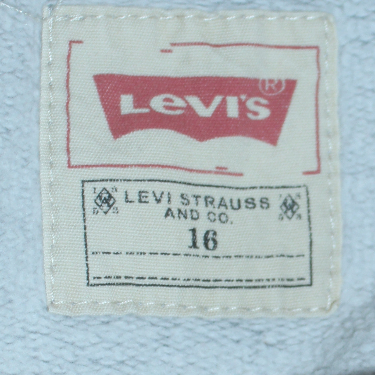 Levi's Boys Grey Hoodie Pullover 16 Years Cotton Graphic Print