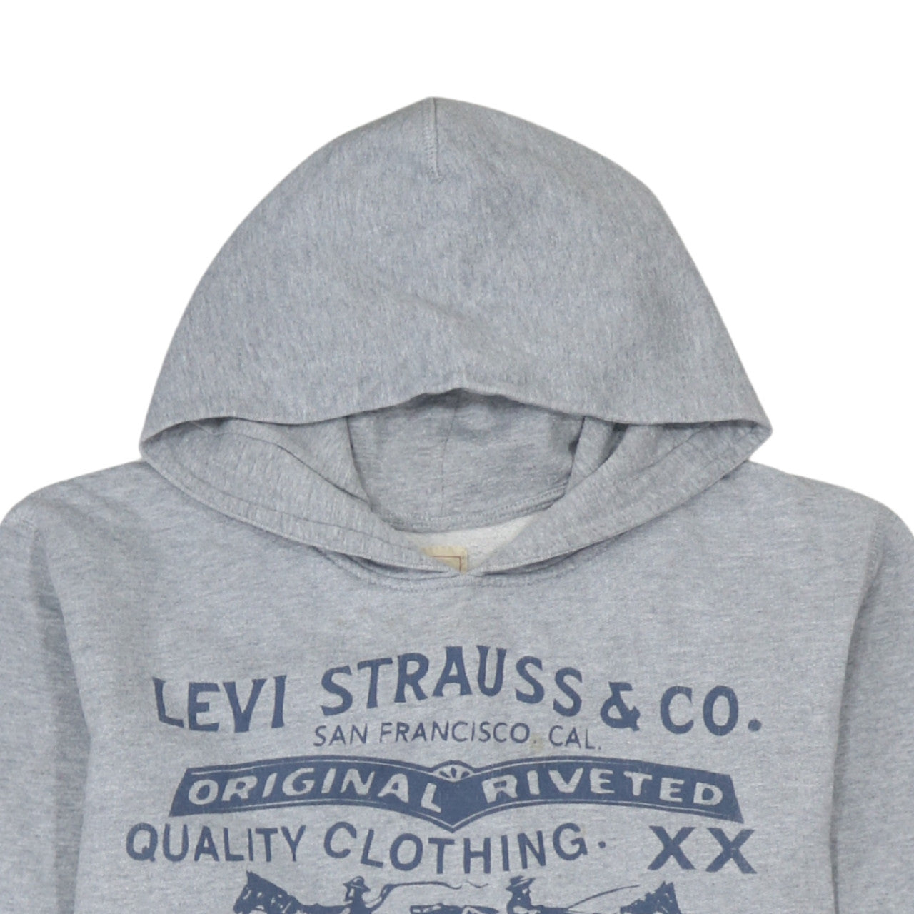 Levi's Boys Grey Hoodie Pullover 16 Years Cotton Graphic Print