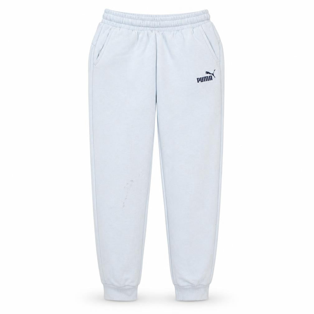 Front view of Puma boys’ white jogger sweatpants 15-16 yrs fleece comfort active trousers