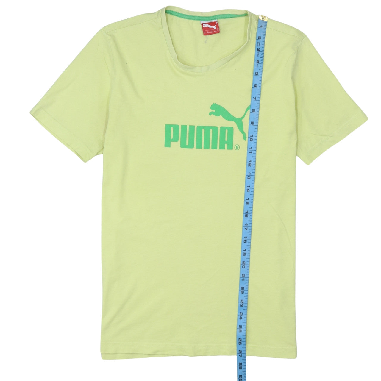 Puma Men's Green Cotton Crew Neck Sports T-Shirt M