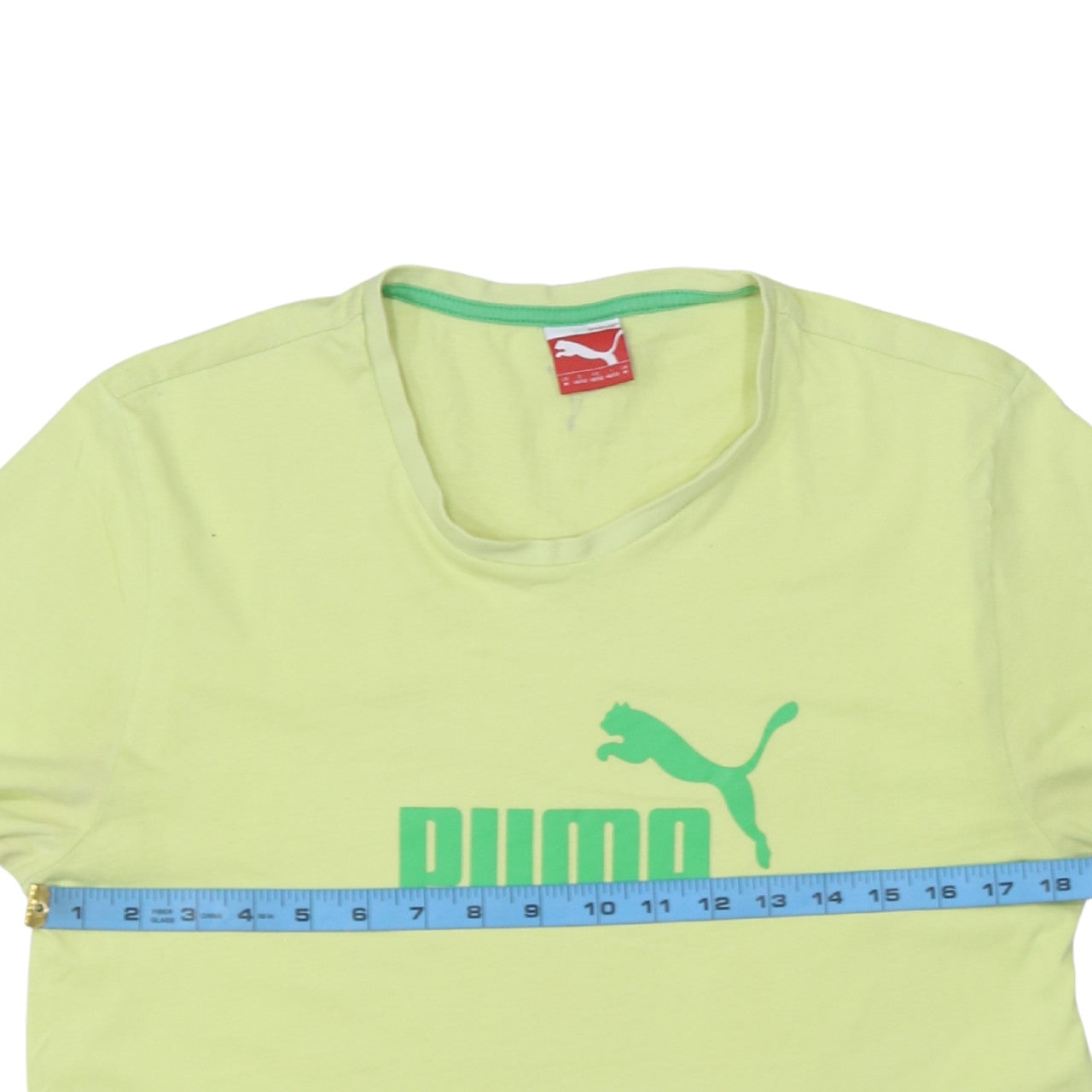 Puma Men's Green Cotton Crew Neck Sports T-Shirt M