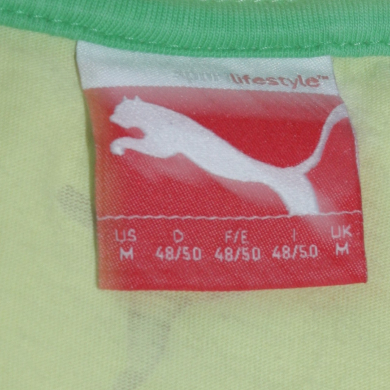 Puma Men's Green Cotton Crew Neck Sports T-Shirt M