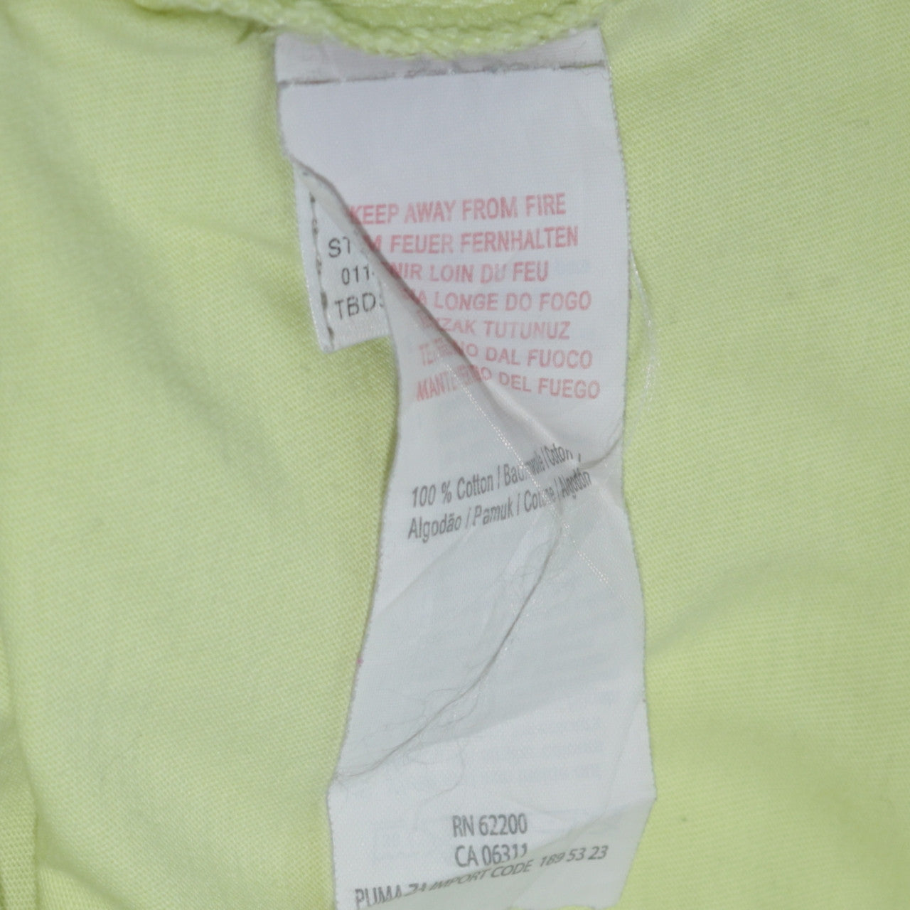 Puma Men's Green Cotton Crew Neck Sports T-Shirt M