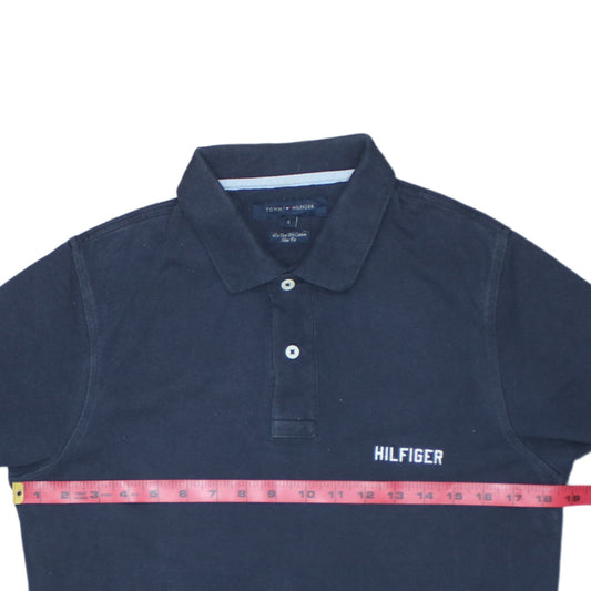 Tommy Hilfiger Men's Blue Slim Fit Cotton Polo Shirt Size S