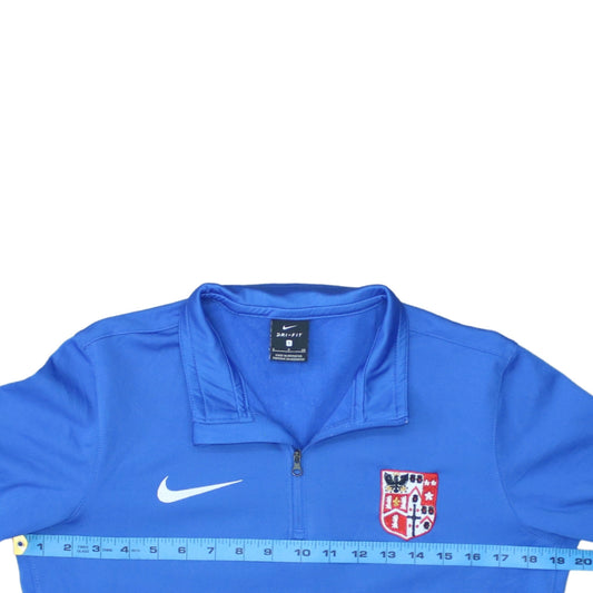 Nike Men's Blue Dri-Fit 1/4 Zip Athletic Sweatshirt Size S