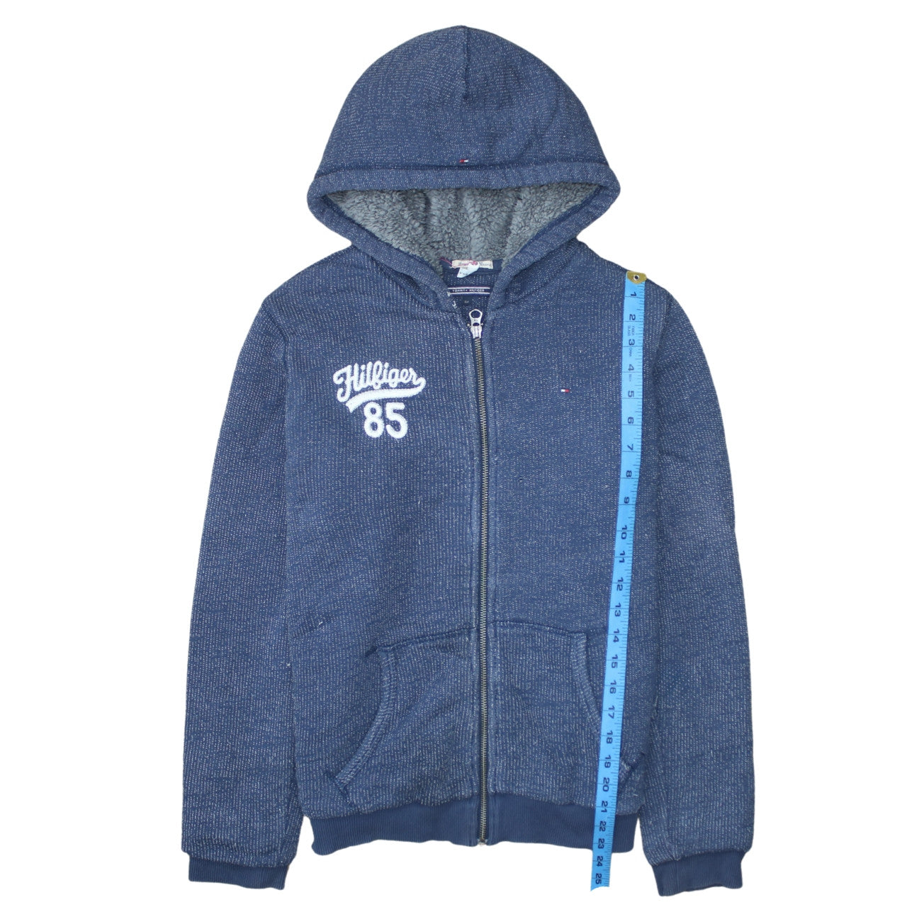 Tommy Hilfiger Boys Blue Full Zip Hooded Sweatshirt Size 164 (Age 13-14)