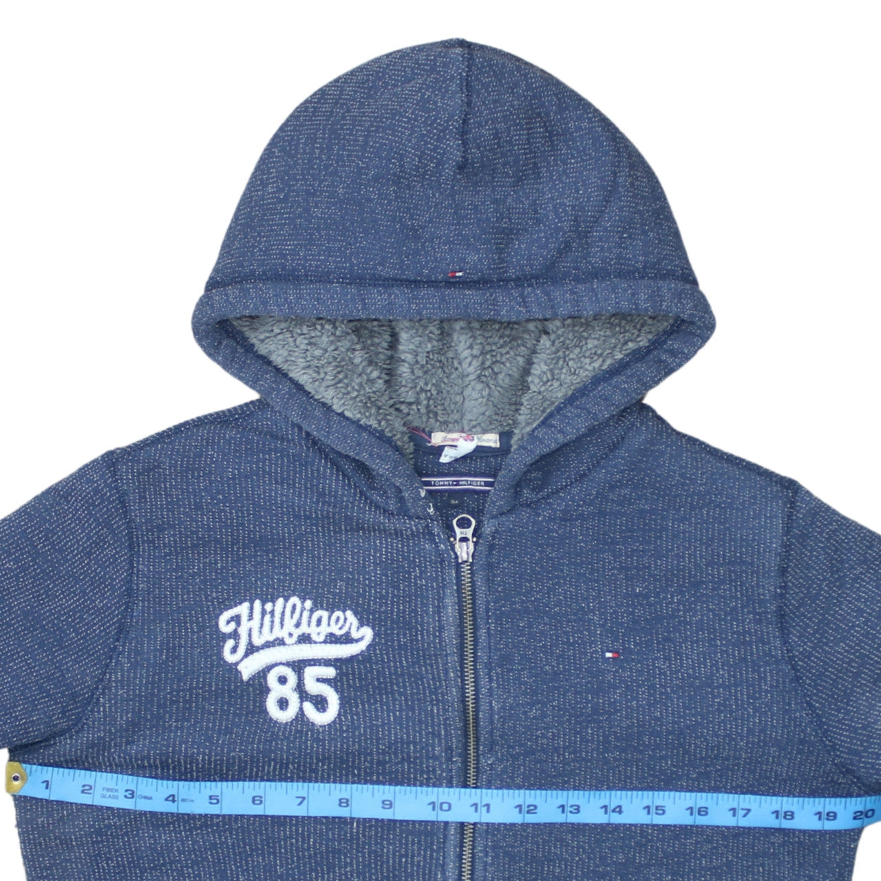 Tommy Hilfiger Boys Blue Full Zip Hooded Sweatshirt Size 164 (Age 13-14)