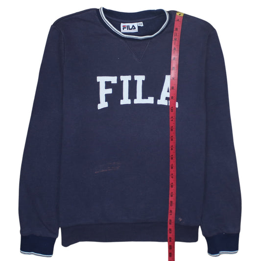 Fila Womens Navy Blue XS/8 Crew Neck Pullover Sweatshirt