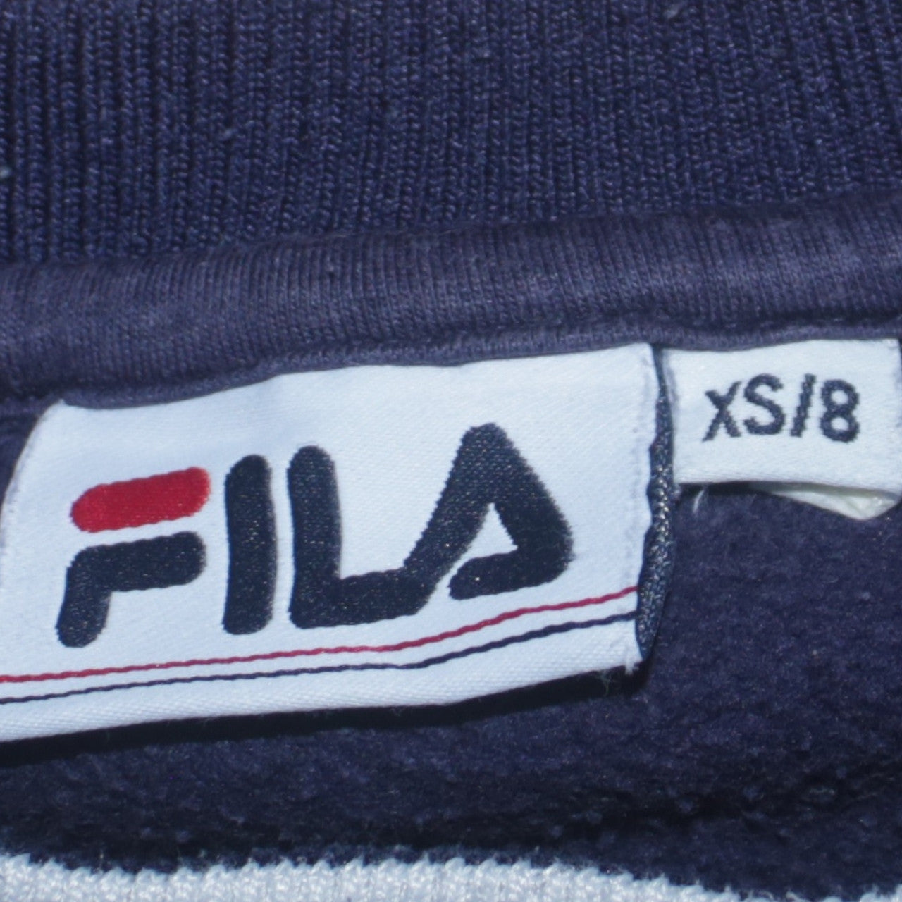 Fila Womens Navy Blue XS/8 Crew Neck Pullover Sweatshirt