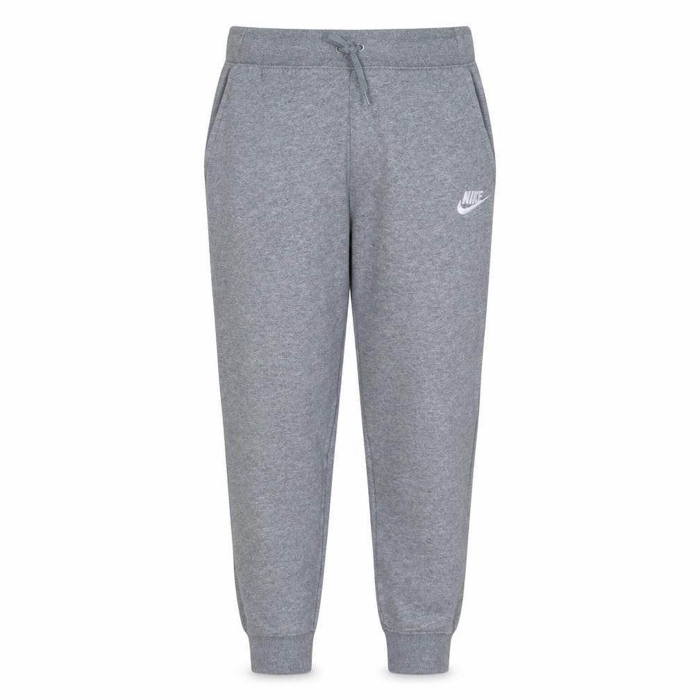 Front view of Nike boys’ grey xl jogger sweatpants - elastic waist active trousers