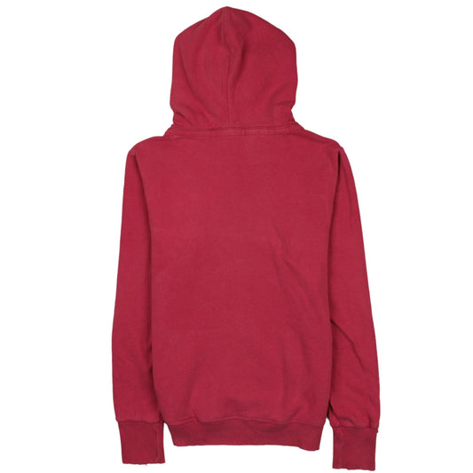 Superdry Womens Pink Pullover Hoodie L Logo Print Casual Hooded Sweatshirt