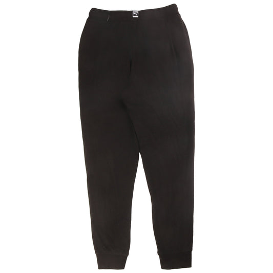 Puma Teens Black Jogger Trousers Size 14 Fleece Logo Activewear