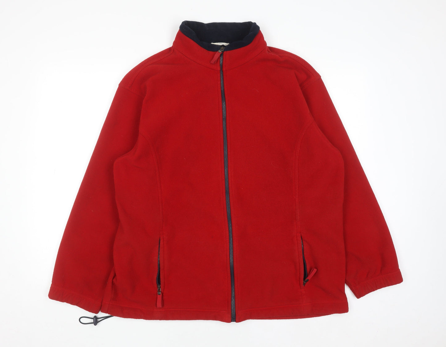 Marks and Spencer Women Red Full Zip Fleece Jacket UK 20