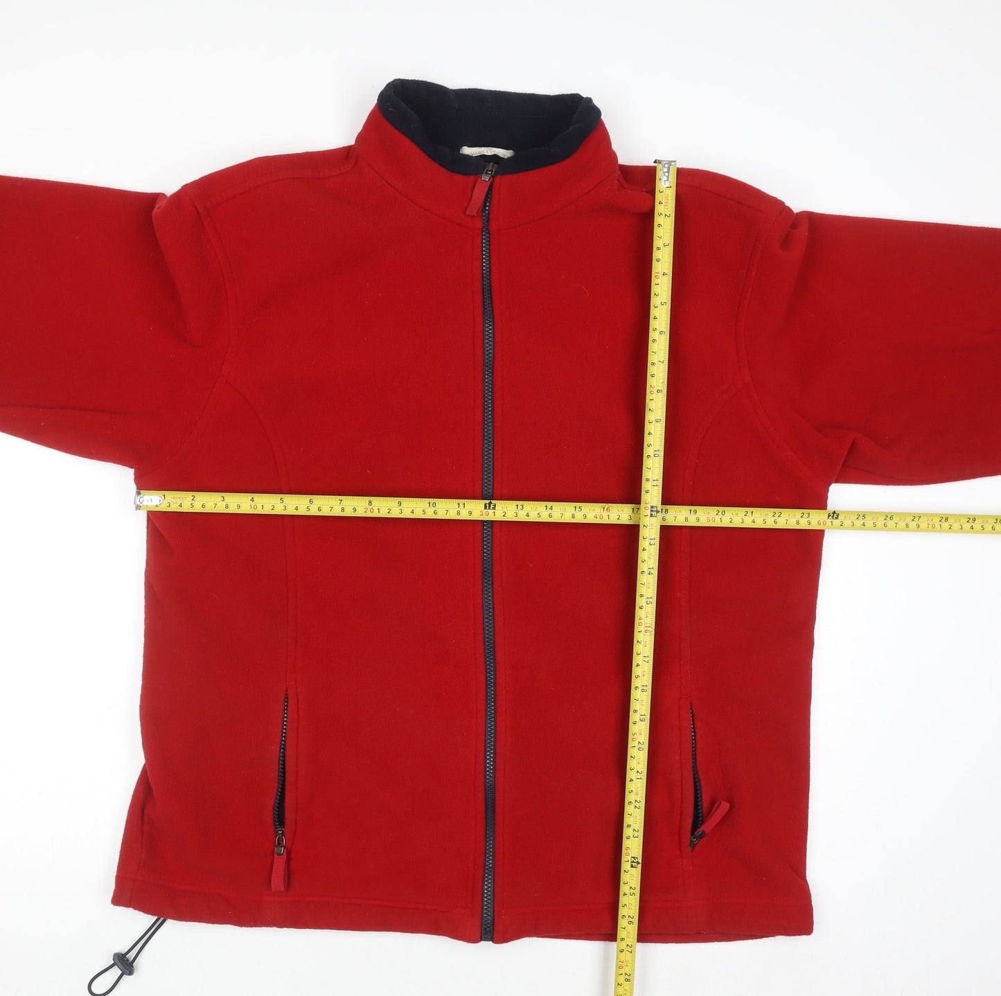 Marks and Spencer Women Red Full Zip Fleece Jacket UK 20