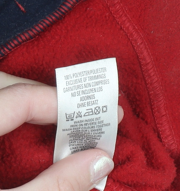 Marks and Spencer Women Red Full Zip Fleece Jacket UK 20