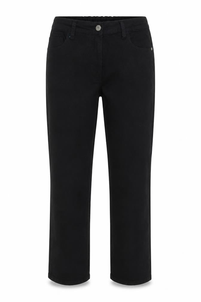 Anthology Women’s Black Denim Straight Leg Trousers Size 12