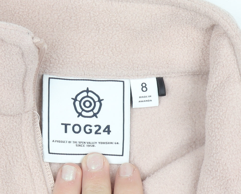TOG24 Women's Beige Full Zip Fleece Jacket Size 8