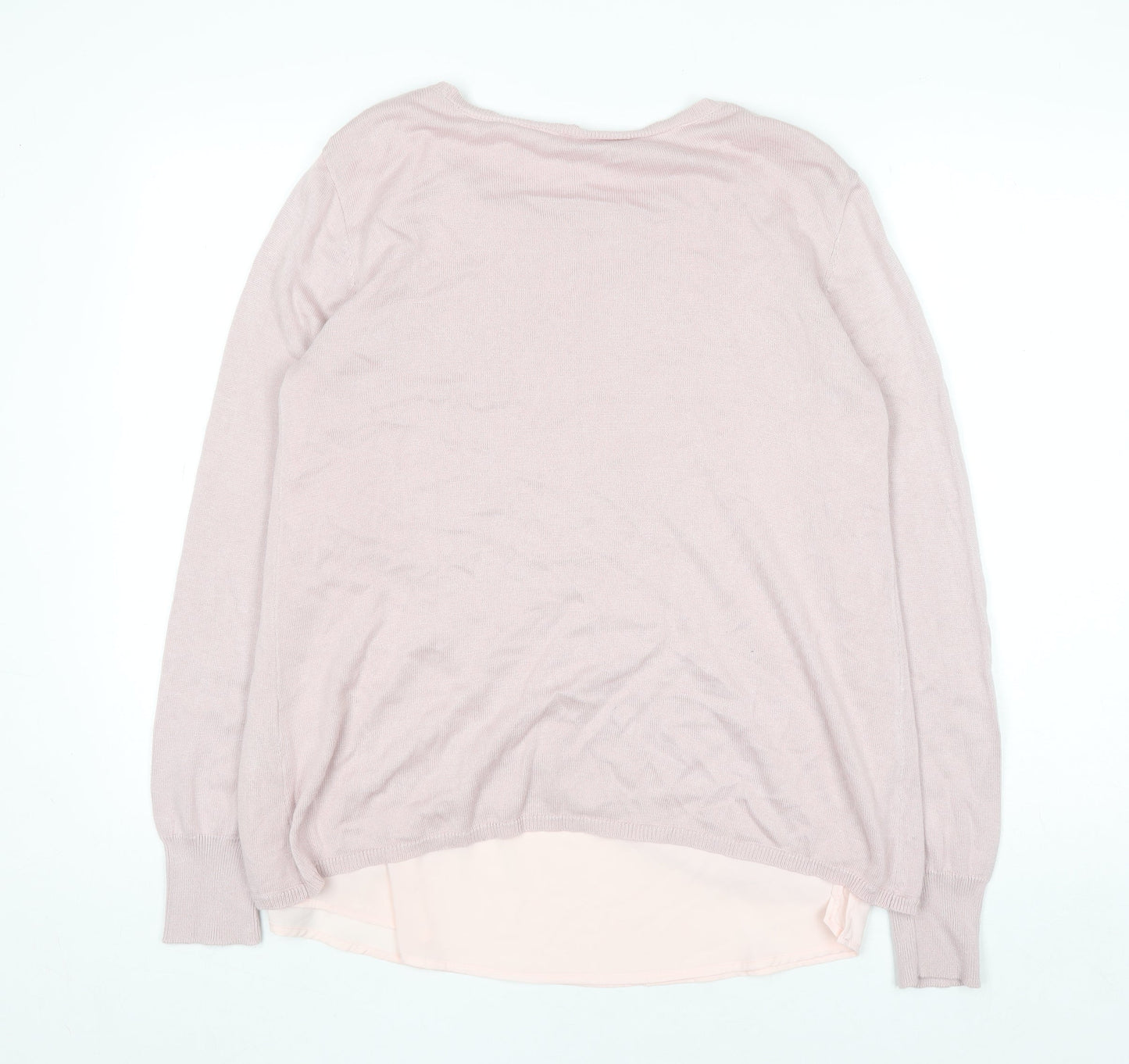 Création L Women’s Pink Wrap Long Sleeve Blouse Size 14