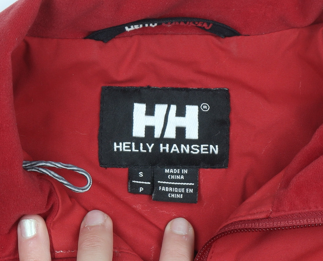 Helly Hansen Men's Red Bomber Jacket Size S Windproof Water Resistant