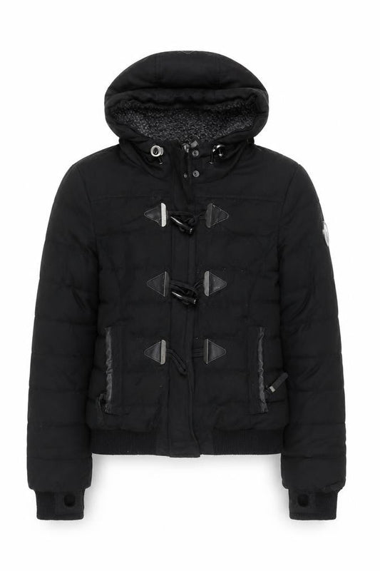 Superdry Women's Black Size 8 Toggle Puffer Hooded Jacket