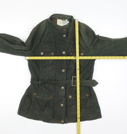 Boden Women’s Green Waxed Cotton Belted Utility Jacket UK 10