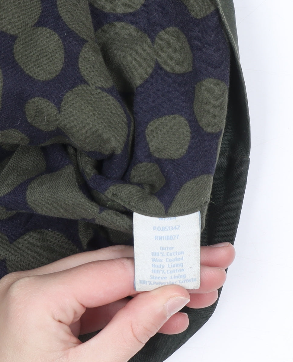 Boden Women’s Green Waxed Cotton Belted Utility Jacket UK 10