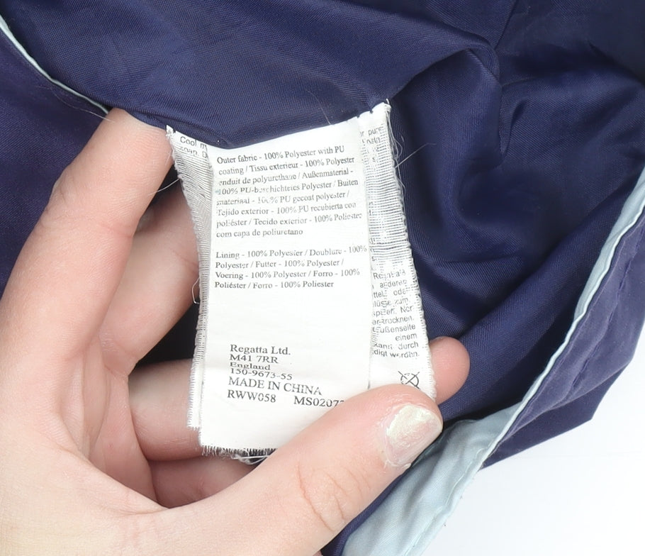 Regatta Women's Blue Waterproof Hooded Rain Jacket Size 12