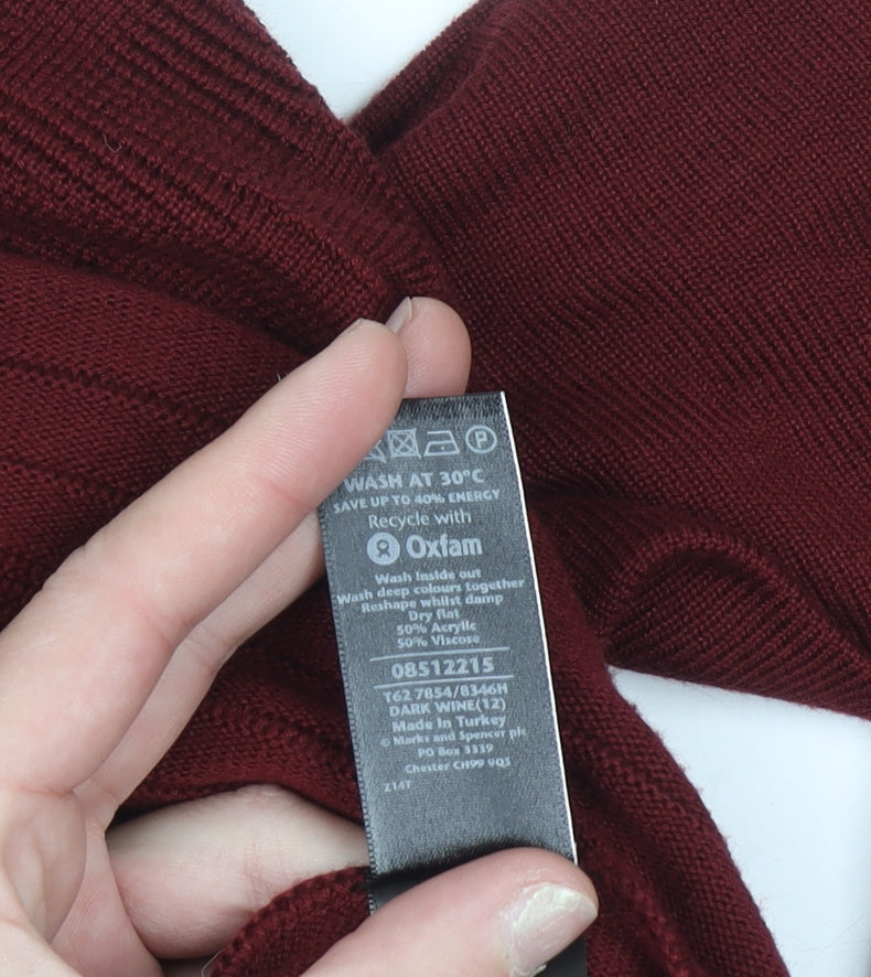 Marks and Spencer Per Una Women's Red Long Sleeve Cardigan Size 12