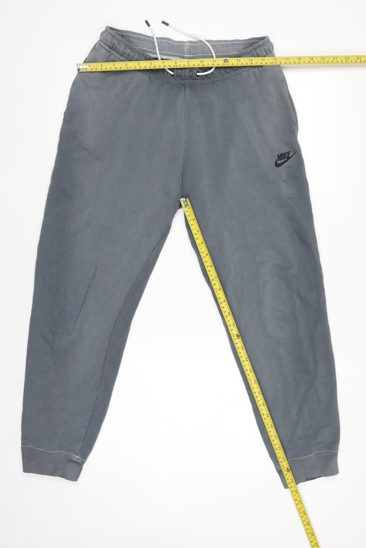 Nike Men's Grey Cotton Fleece Joggers M Regular Fit