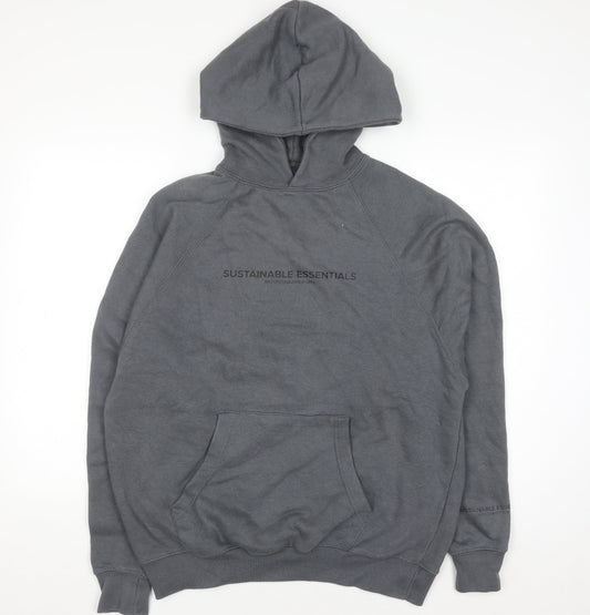 EKO Sustainable Essentials Men’s Grey Pullover Hoodie S Regular Fit
