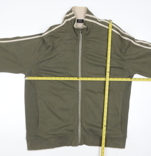 Next Men’s Green Full Zip Cotton Sweatshirt XL