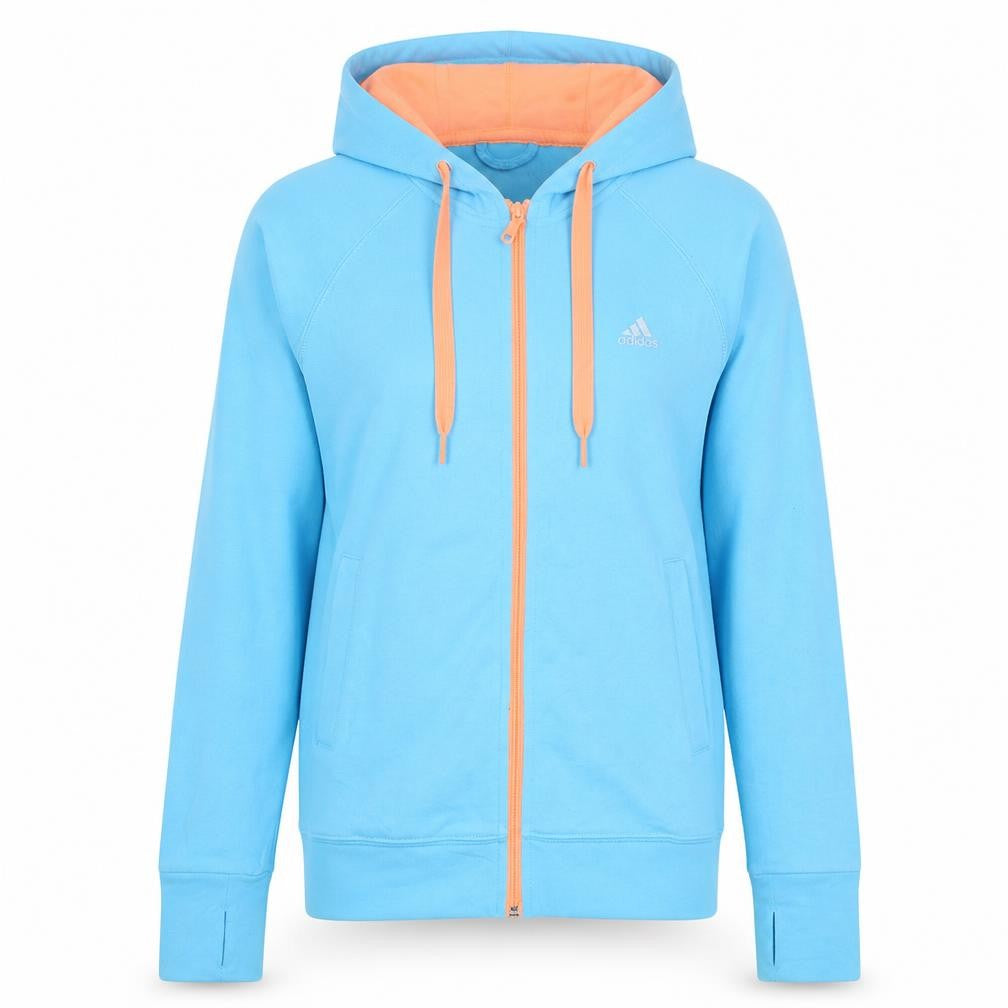 Adidas Unisex Blue Full Zip Climalite Hoodie XS