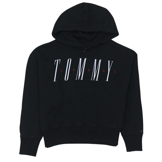 Tommy Jeans Womens Black Small Pullover Hoodie Sweatshirt
