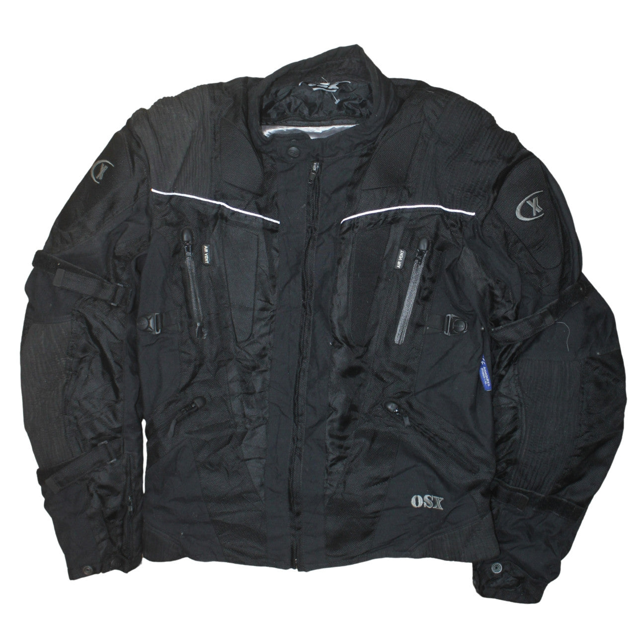 Buffalo by OSX Men's Black Motorcycle Jacket Size L Waterproof Riding