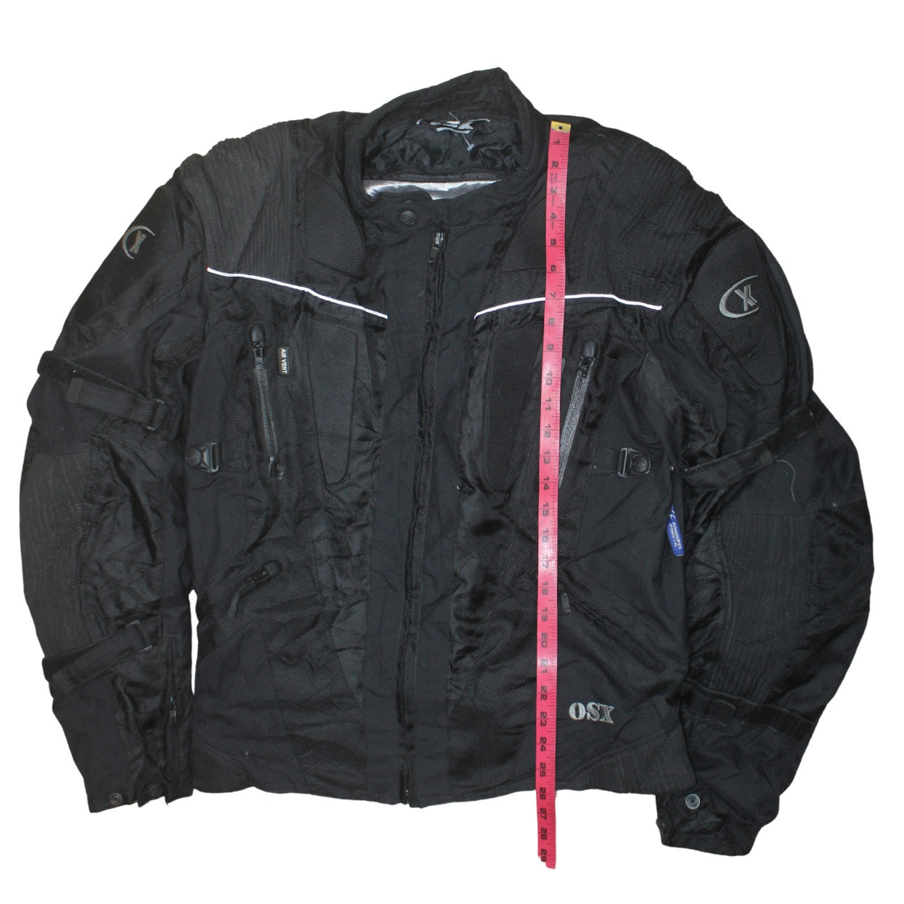 Buffalo by OSX Men's Black Motorcycle Jacket Size L Waterproof Riding